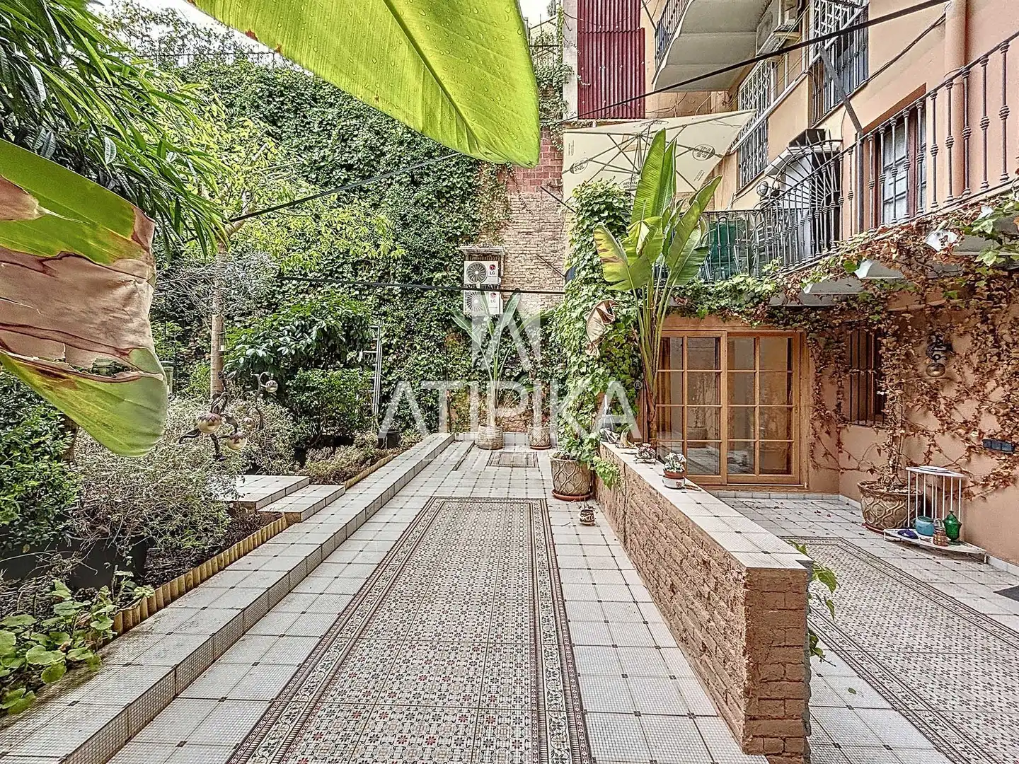Garden of Duplexes for rent in Barcelona  with Air Conditioner, Terrace and Furnished