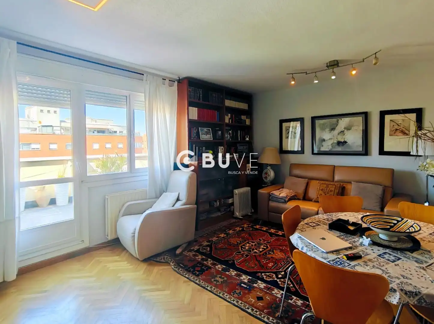 Living room of Attic for sale in Madrid  with Air Conditioner, Heating and Parquet flooring