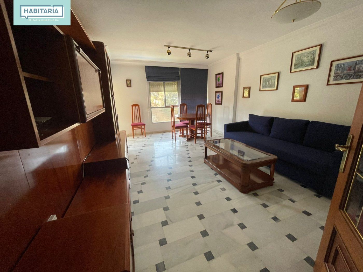 Living room of Flat for rent in Málaga Capital  with Private garden, Furnished and Balcony