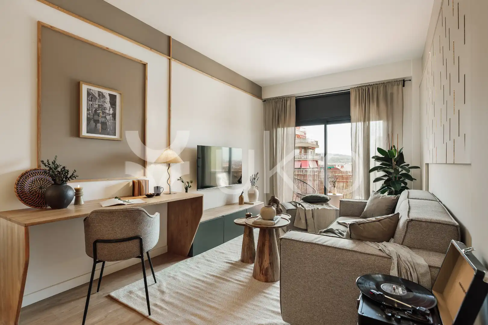 Living room of Apartments for rent in Barcelona  with Air Conditioner, Heating and Furnished