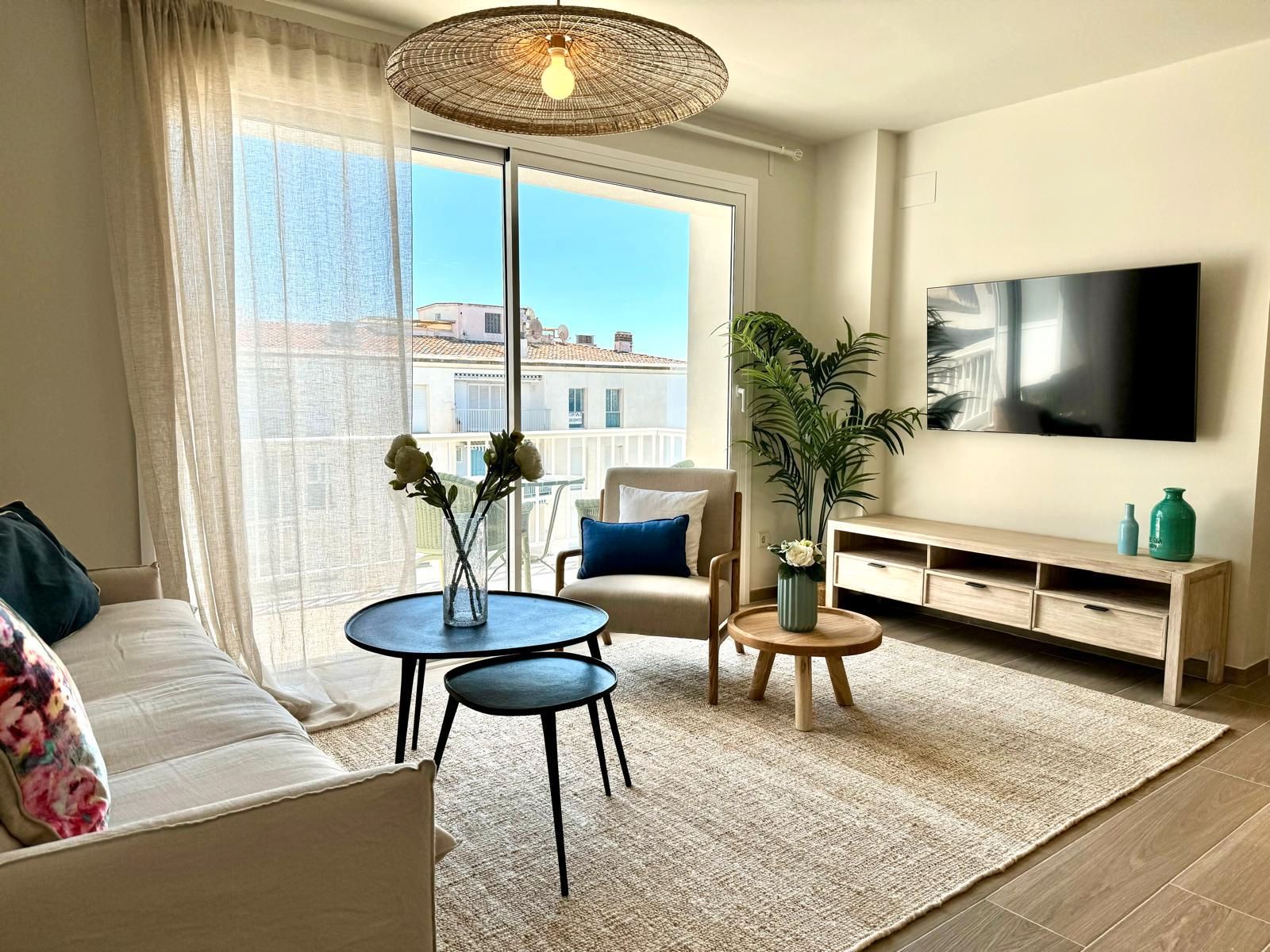 Living room of Flat for sale in Roses  with Air Conditioner, Heating and Furnished