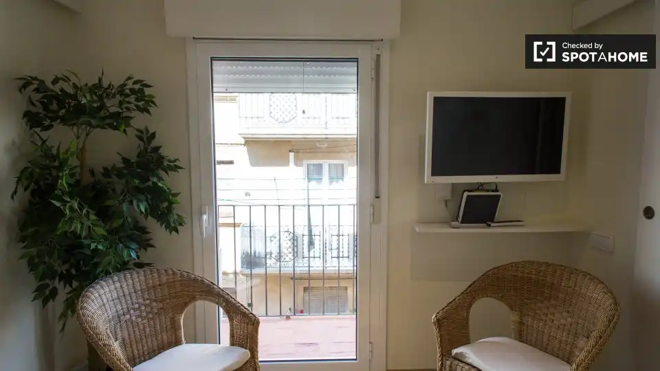 Terraza de Piso de alquiler en Barcelona con Aire acondicionado, Calefacción y Amueblado