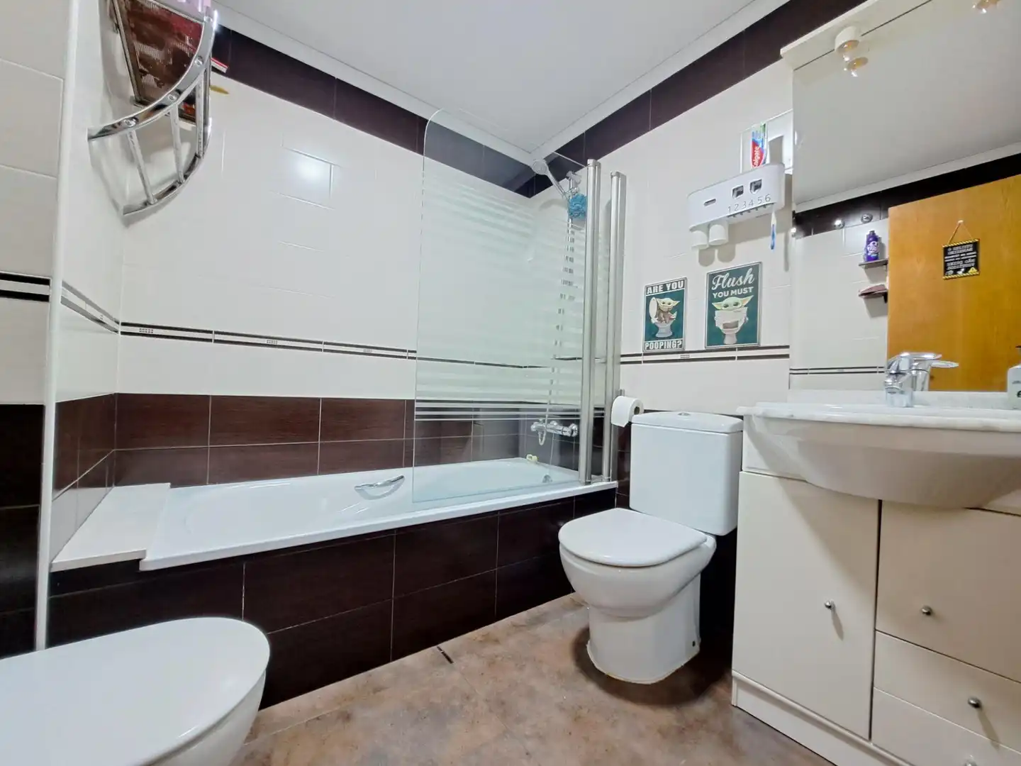 Badezimmer von Wohnung zum Verkauf in Alzira mit Klimaanlage und Balkon
