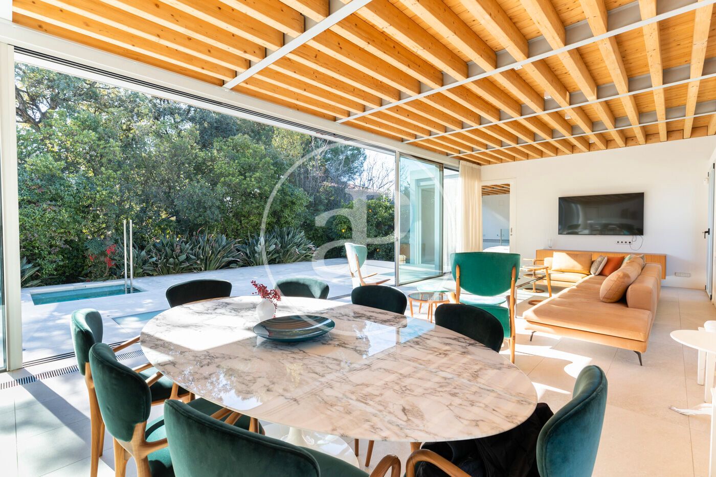 Dining room of House or chalet for sale in Sant Cugat del Vallès  with Air Conditioner, Heating and Private garden