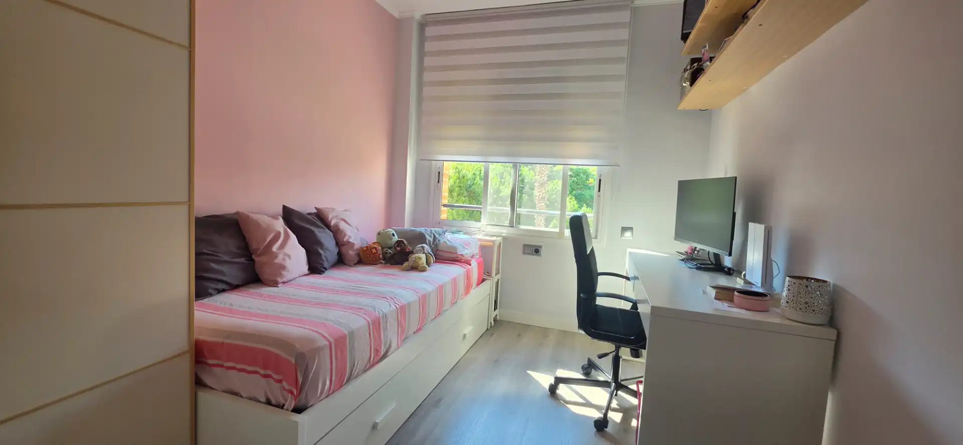 Schlafzimmer von Wohnung zum Verkauf in Sant Adrià de Besòs mit Klimaanlage, Heizung und Parkett