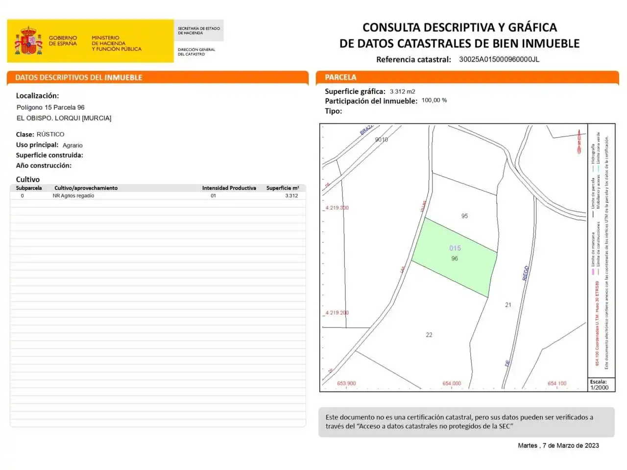 Grundstücke und Bauplätze zum Verkauf in Lorquí, imagen 6