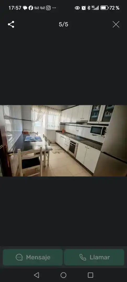 Kitchen of Flat for share in Narón  with Parquet flooring, Storage room and Furnished