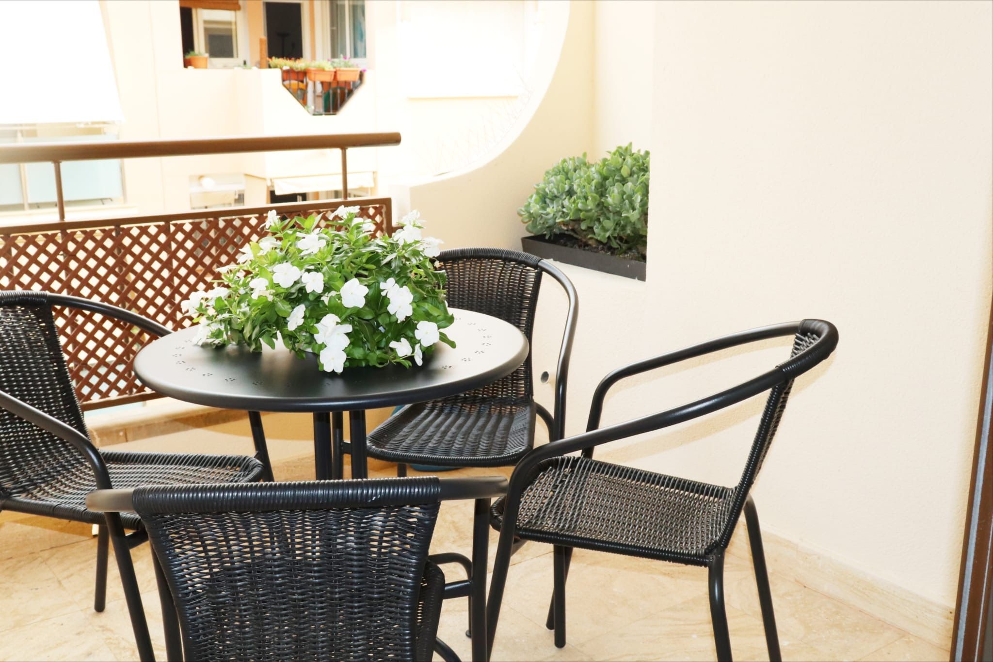 Terraza de Apartamento de alquiler en Moraira con Aire acondicionado, Calefacción y Amueblado