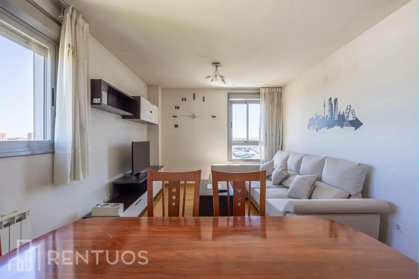 Sala de estar de Piso de alquiler en Madrid con Aire acondicionado, Calefacción y Terraza