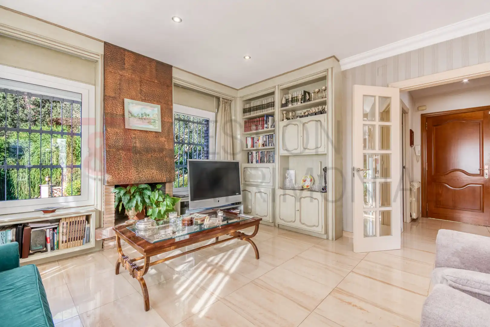 Sala d'estar de Casa o xalet en venda en Vallromanes amb Calefacció, Jardí privat i Terrassa