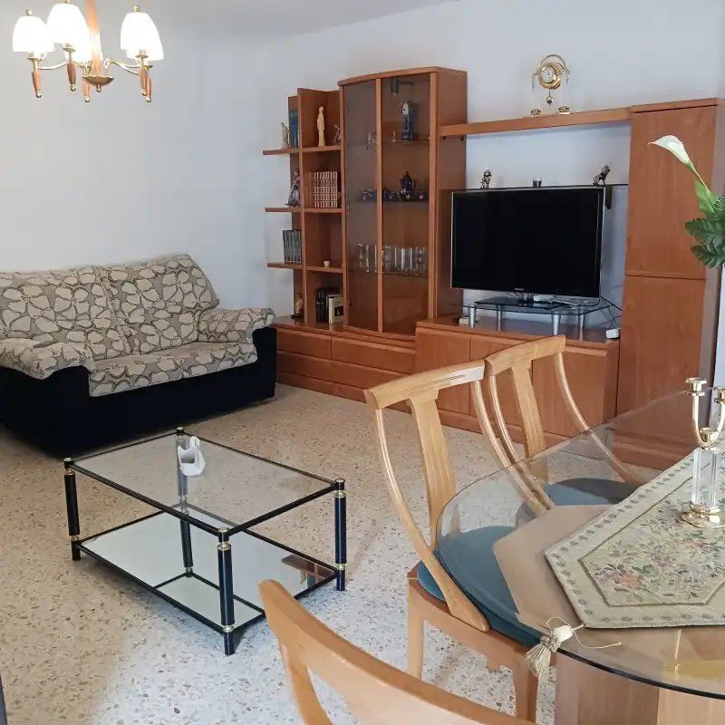 Living room of Flat for rent in Gandia  with Air Conditioner, Terrace and Furnished