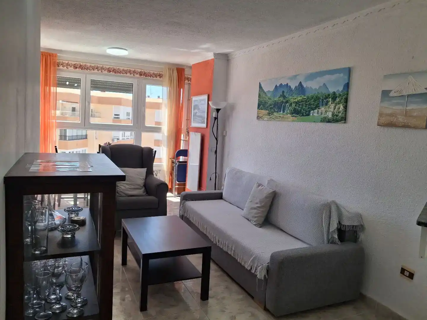 Living room of Flat for rent in Torrox  with Air Conditioner, Swimming Pool and Furnished
