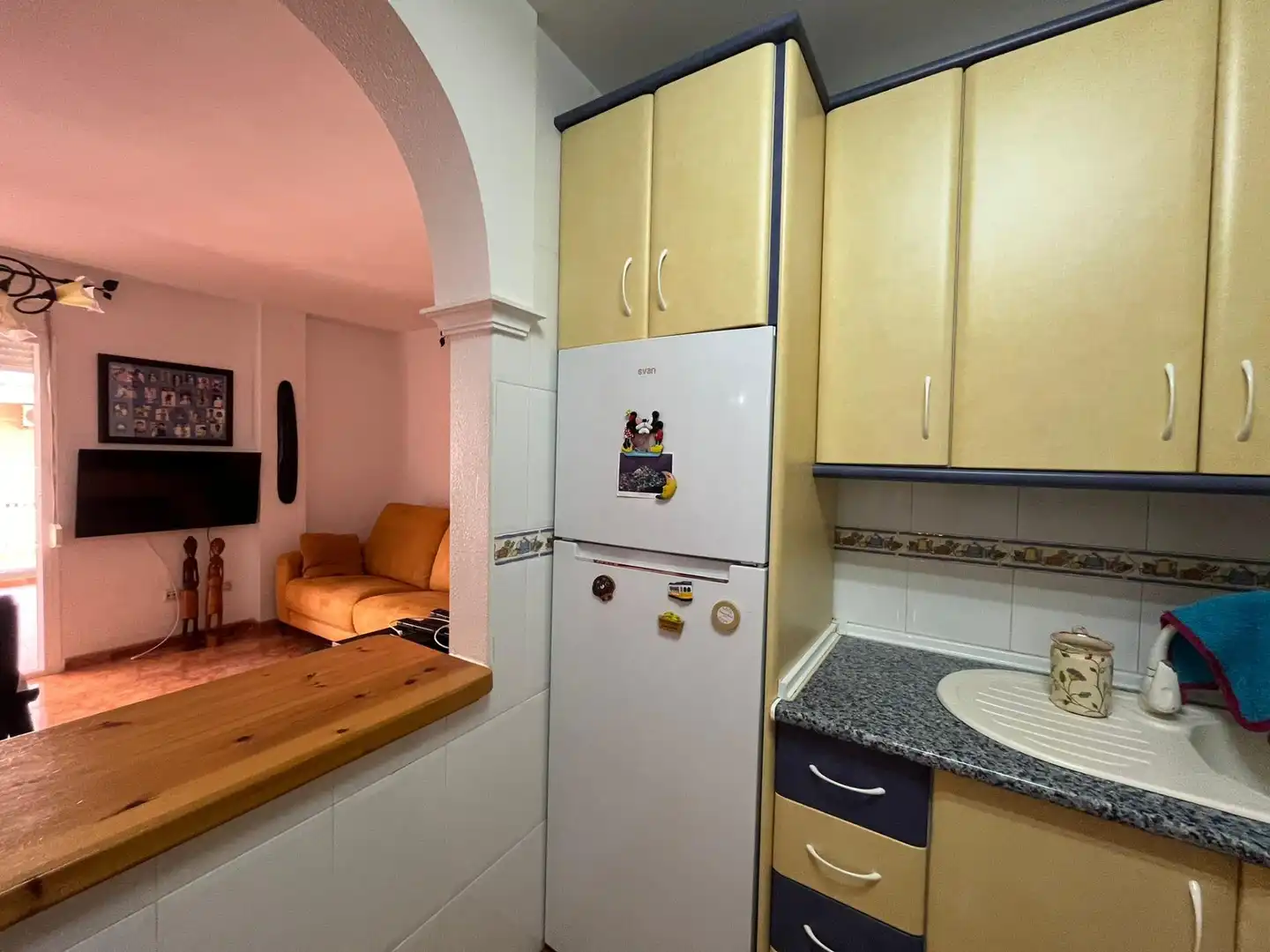 Küche von Wohnung zum Verkauf in Pulpí mit Klimaanlage, Privatgarten und Terrasse
