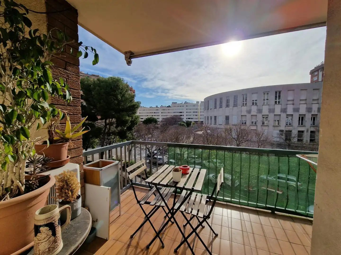 Terraza de Piso para compartir en Barcelona con Amueblado, Lavadora y TV