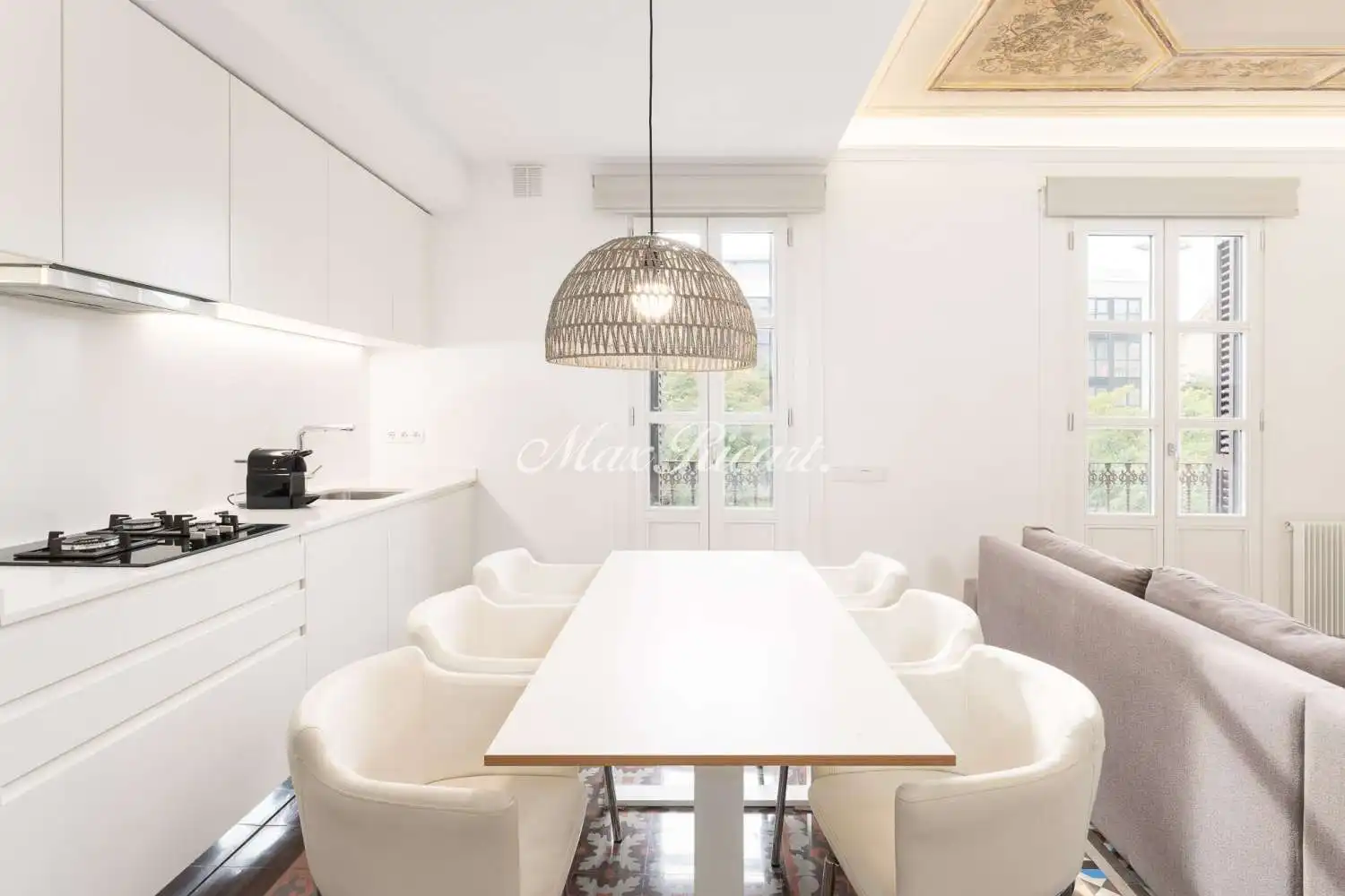 Esszimmer von Wohnung zur Miete in Barcelona mit Klimaanlage, Heizung und Terrasse