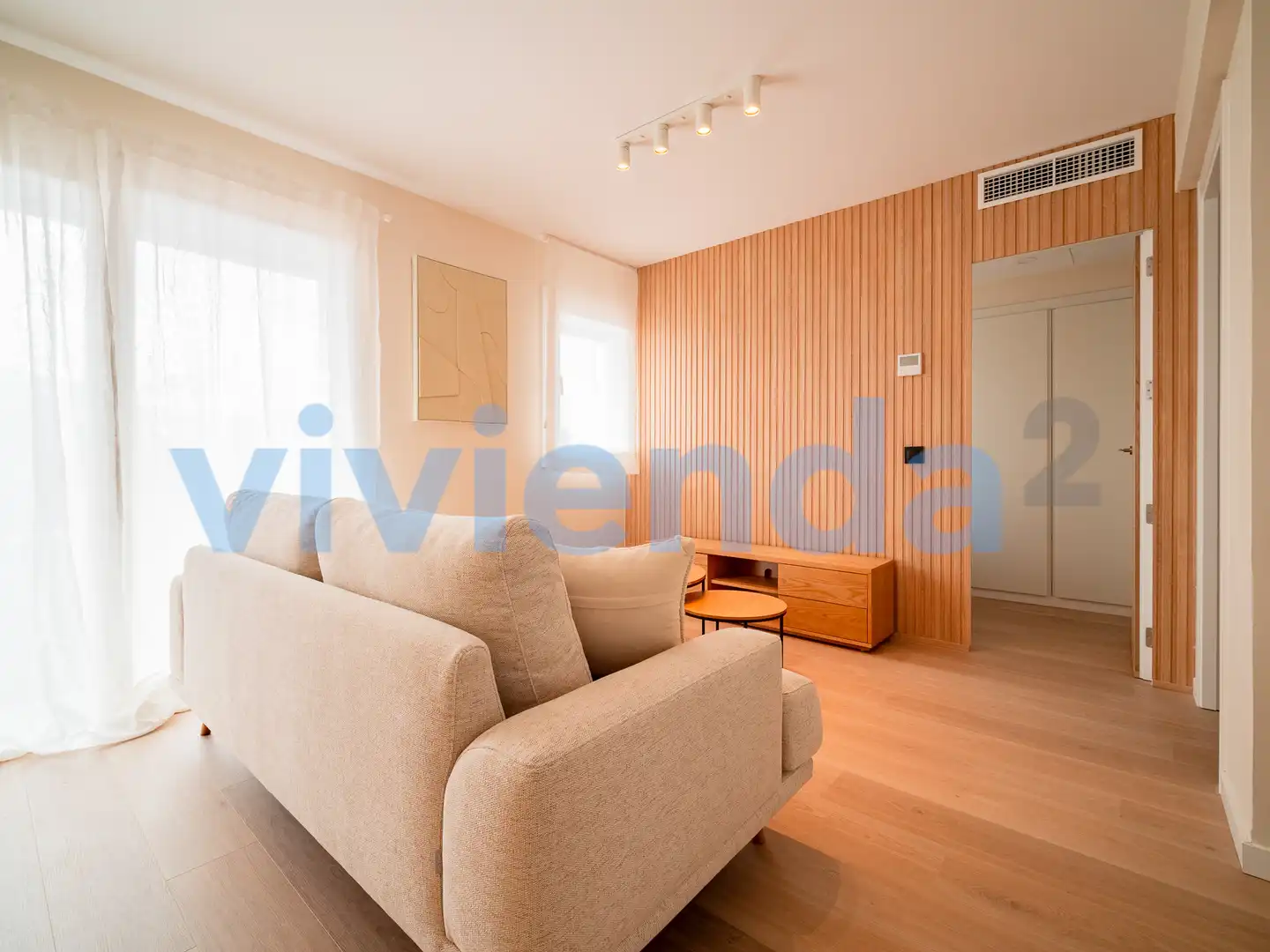 Wohnzimmer von Wohnung zur Miete in Madrid mit Klimaanlage, Heizung und Terrasse