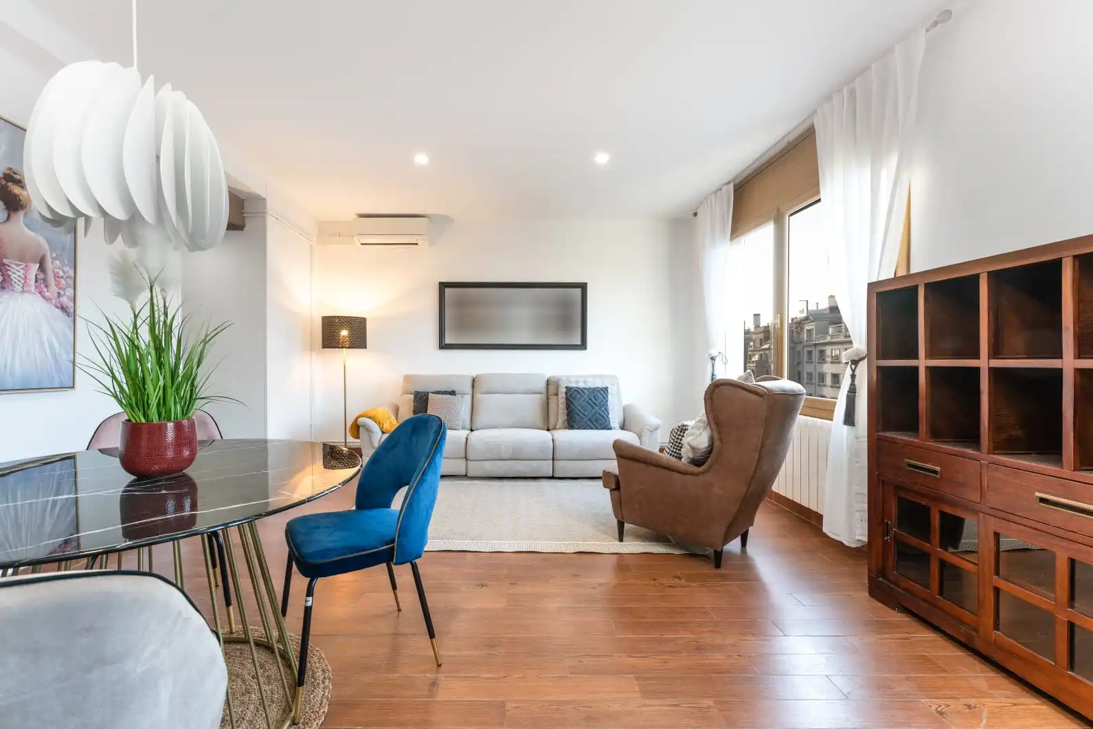 Sala de estar de Ático en venta en Barcelona con Aire acondicionado, Calefacción y Parquet