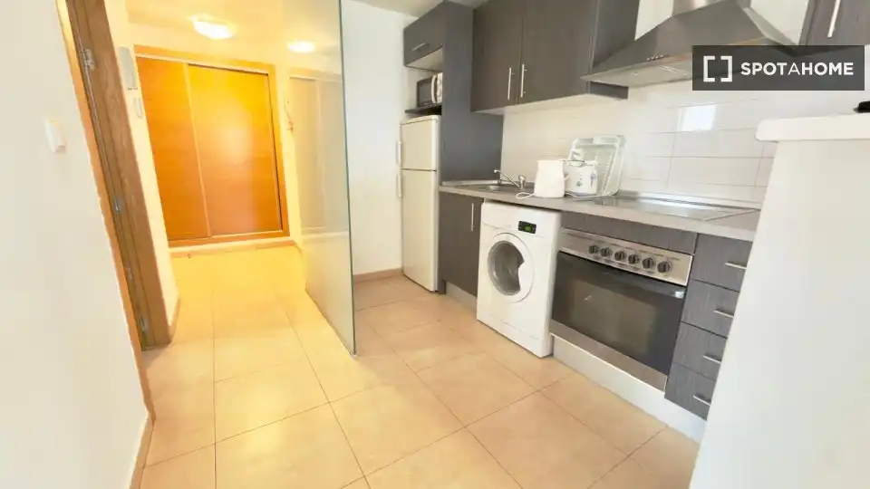 Cocina de Apartamento para compartir en Torre-Pacheco con Aire acondicionado, Terraza y Amueblado