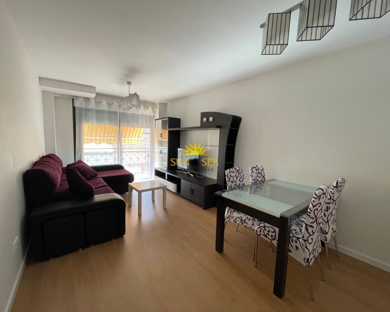 Living room of Apartment to rent in Alicante / Alacant  with Air Conditioner, Heating and Furnished
