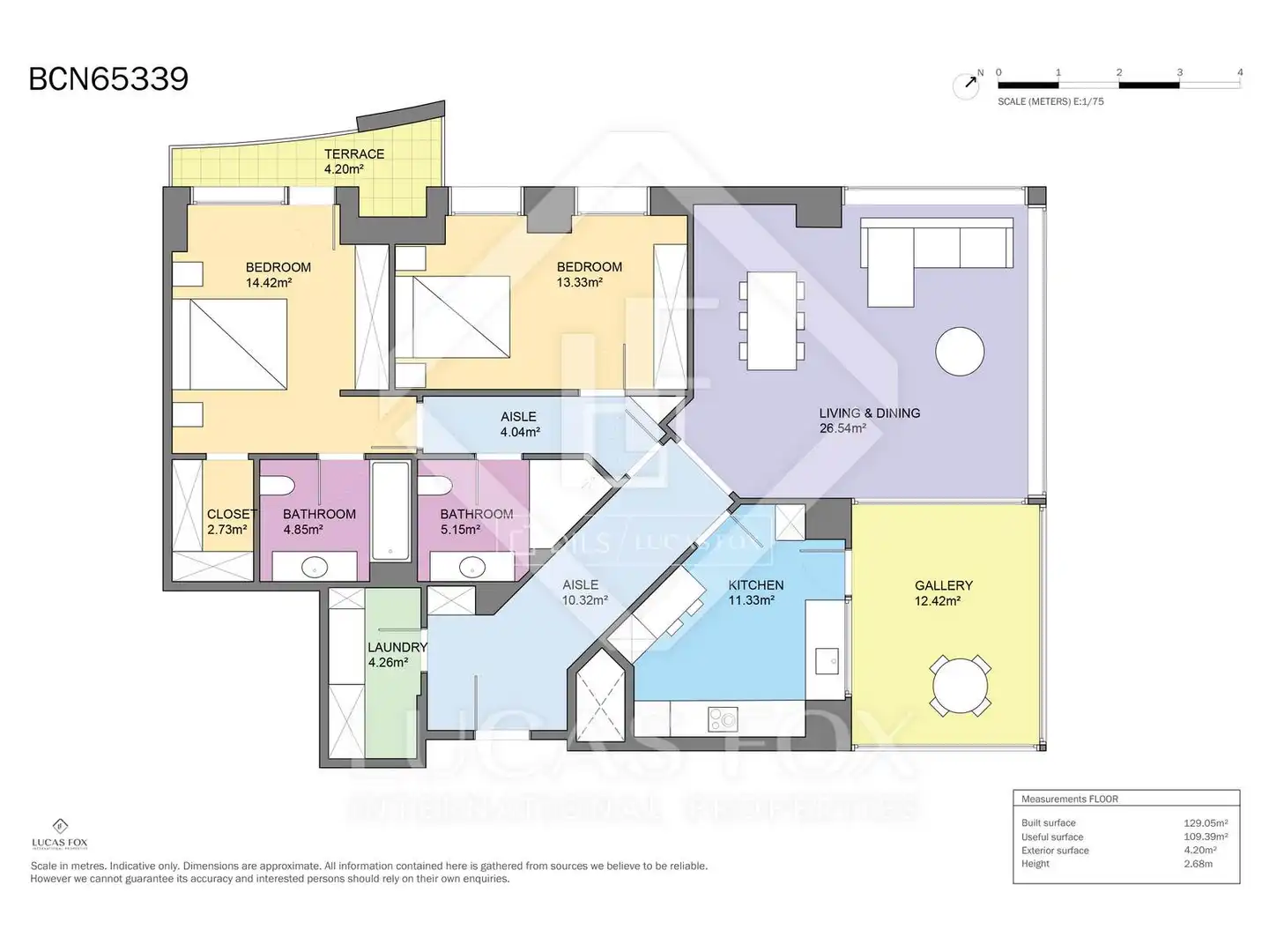Wohnung zum Verkauf in Barcelona mit Klimaanlage, Heizung und Privatgarten
