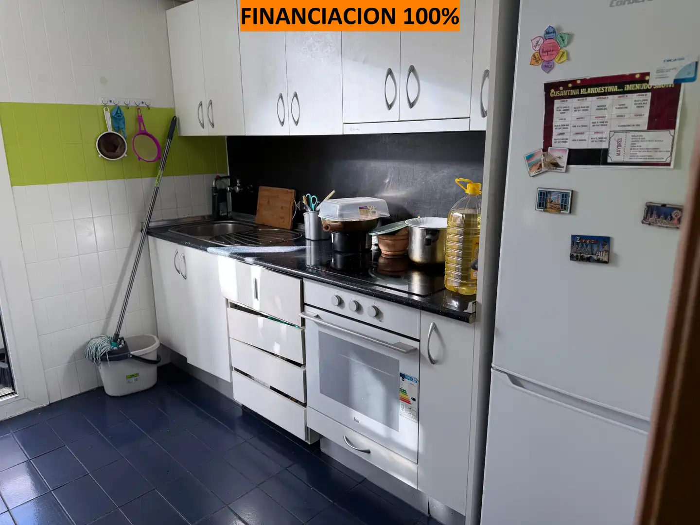 Kitchen of Flat for sale in Zaragoza  with Heating, Terrace and Balcony
