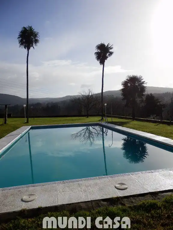 Swimming pool of Country homes for sale in Padrón  with Heating, Terrace and Furnished