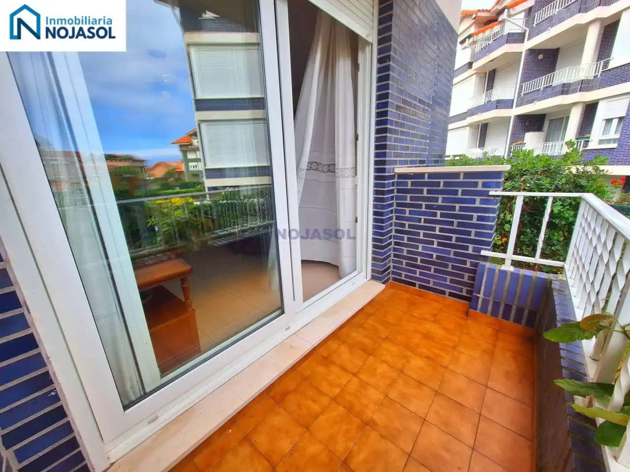Terraza de Apartamento de alquiler en Noja con Calefacción, Jardín privado y Terraza