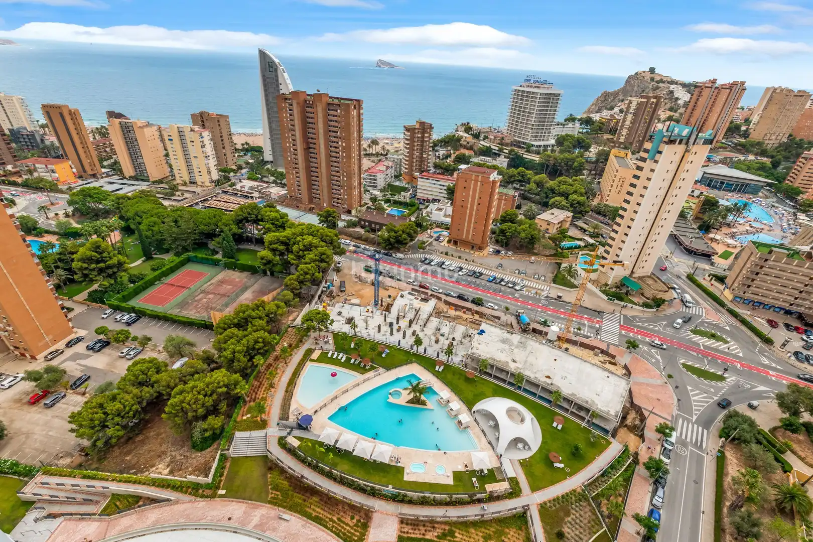 Swimming pool of Flat for sale in Benidorm  with Air Conditioner, Heating and Private garden