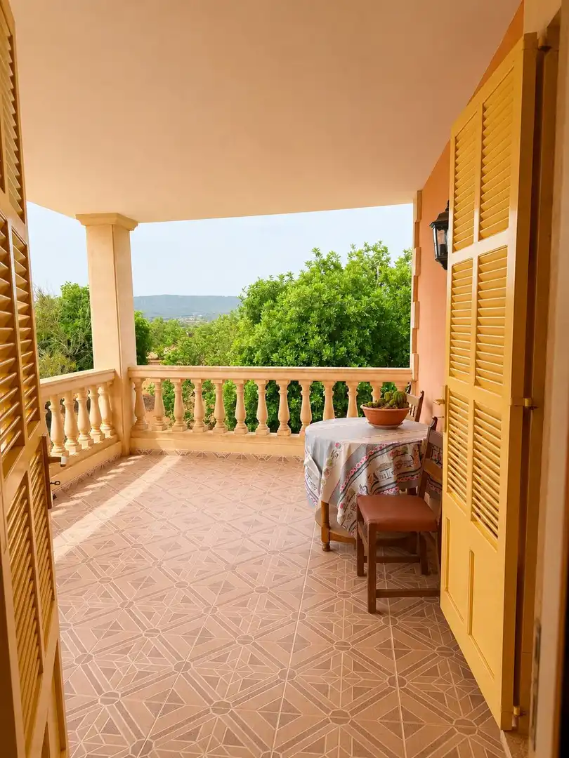 Terraza de Finca rústica en venta en Binissalem con Aire acondicionado, Calefacción y Jardín privado