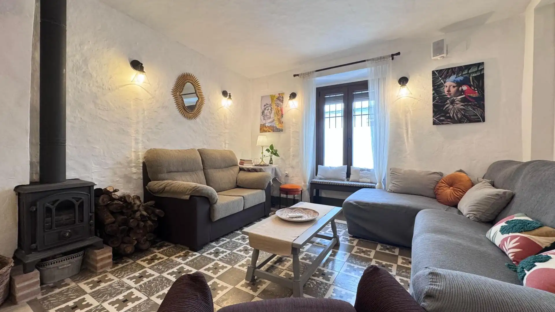 Living room of Houses for sale in Iznájar  with Air Conditioner, Heating and Terrace