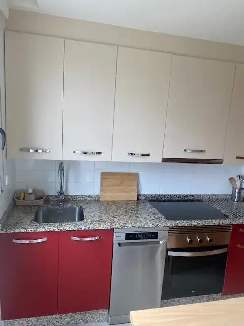 Cocina de Apartamento en venta en Baiona con Calefacción, Parquet y Terraza