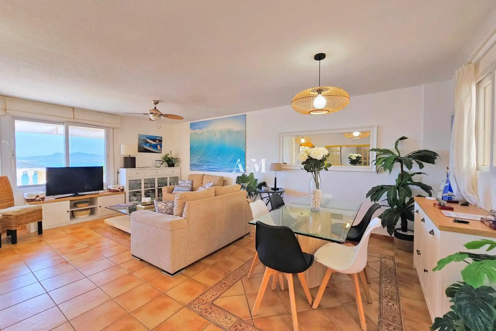 Living room of Detached homes for rent in La Manga del Mar Menor  with Air Conditioner, Heating and Terrace