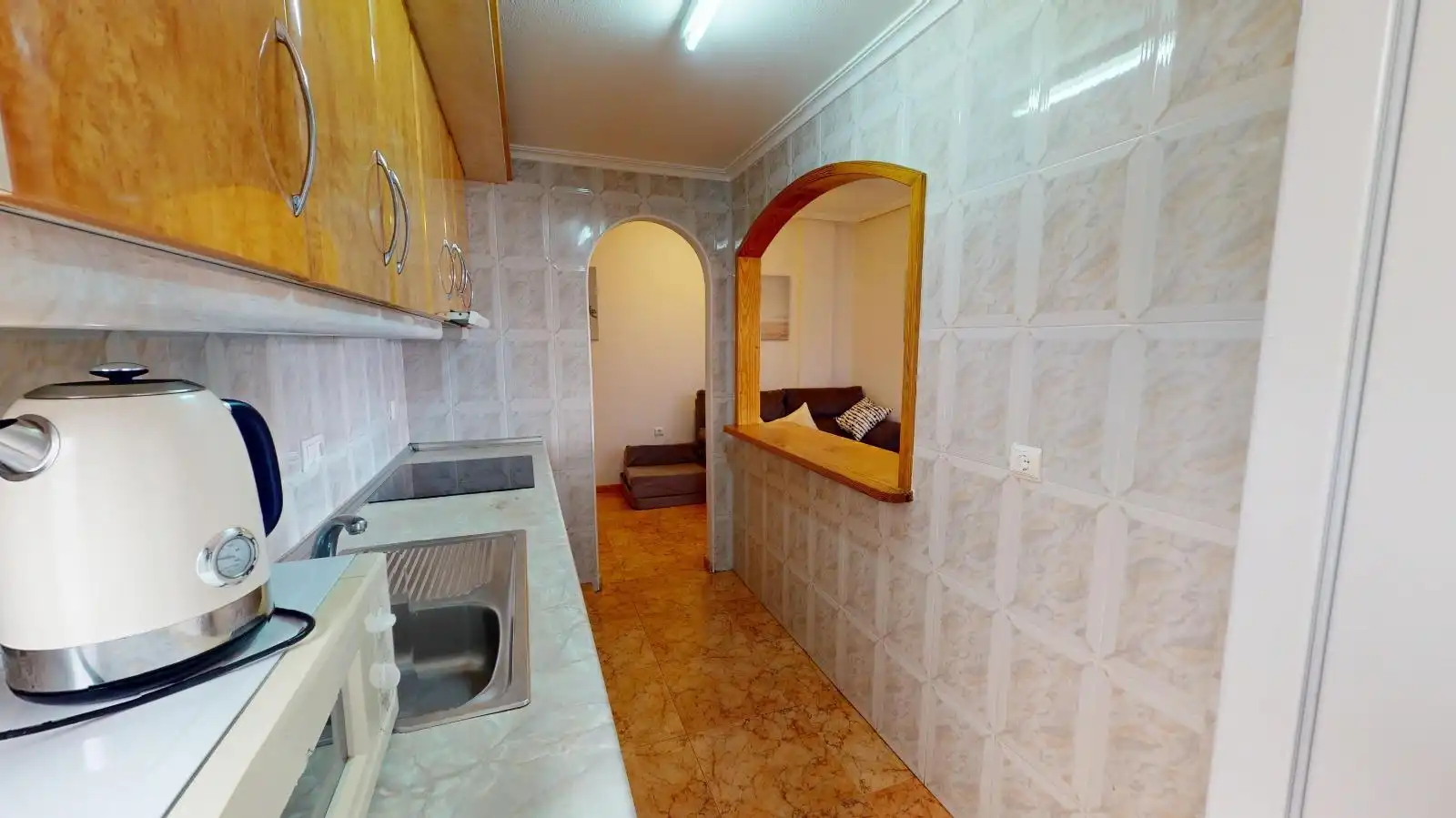 Cuina de Apartament en venda en Los Alcázares amb Aire condicionat, Terrassa i Moblat