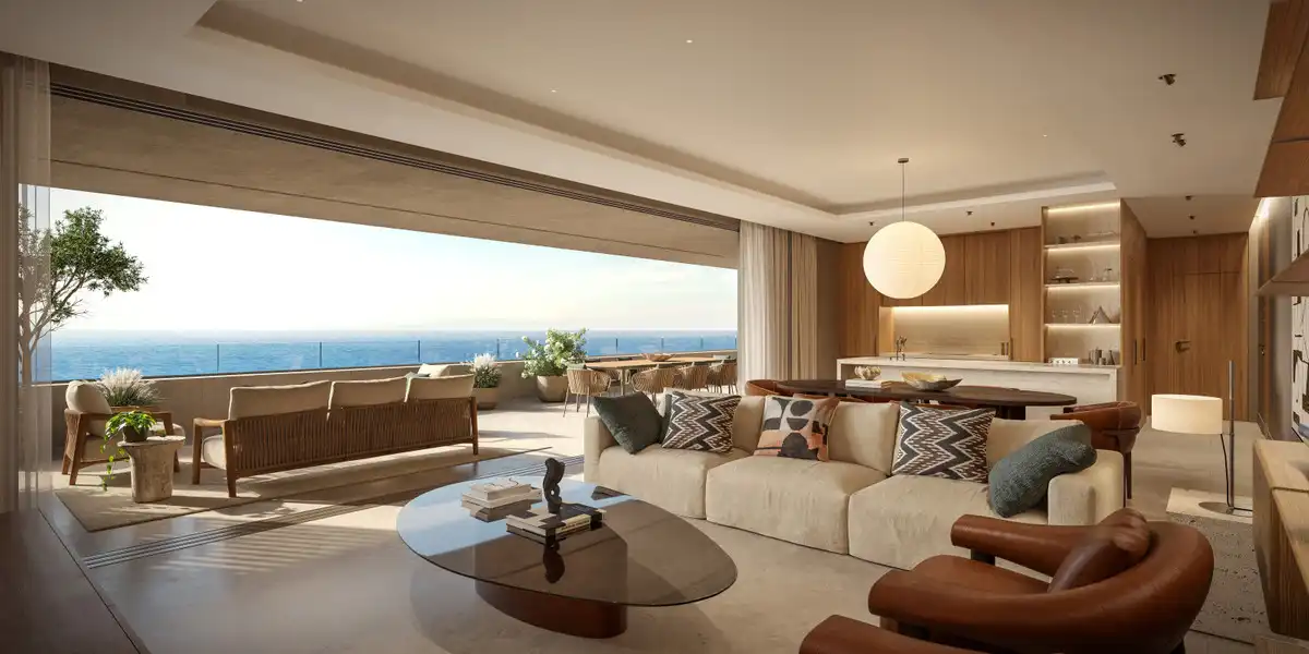 Sala d'estar de Apartament en venda en Benalmádena amb Aire condicionat, Calefacció i Jardí privat
