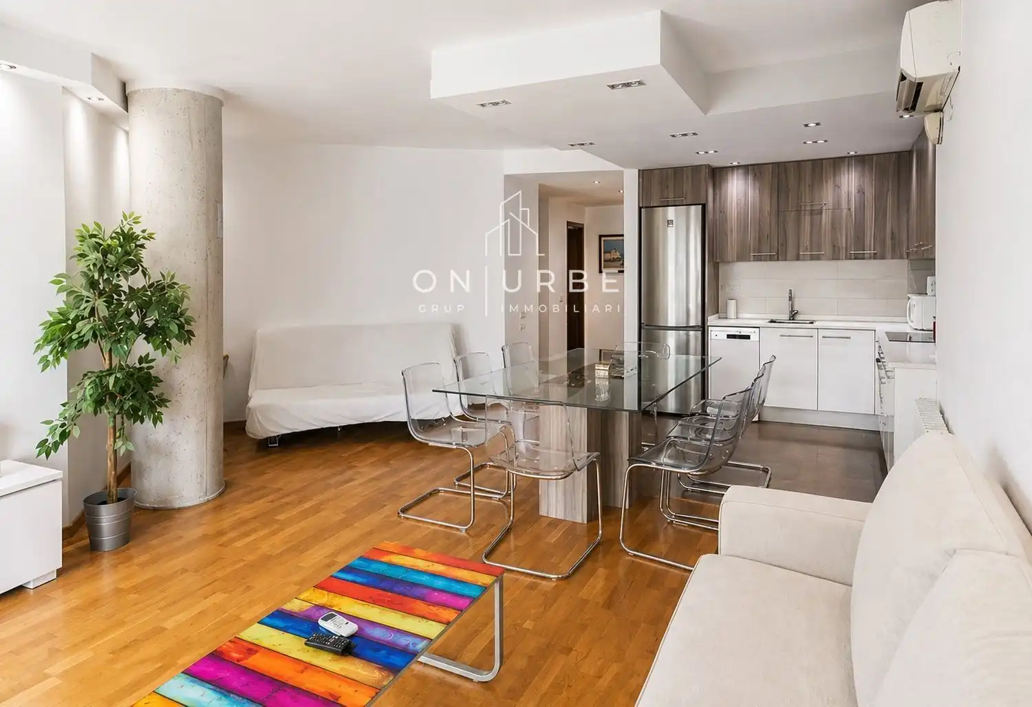 Sala de estar de Piso en venta en Barcelona con Aire acondicionado y Terraza