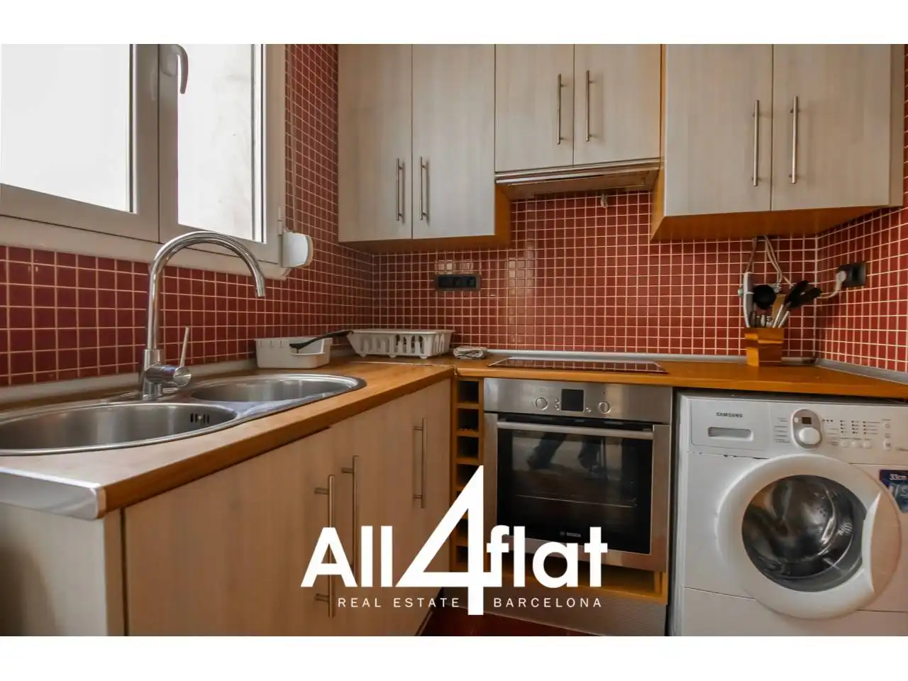 Kitchen of Flat for rent in Barcelona  with Heating, Parquet flooring and Furnished