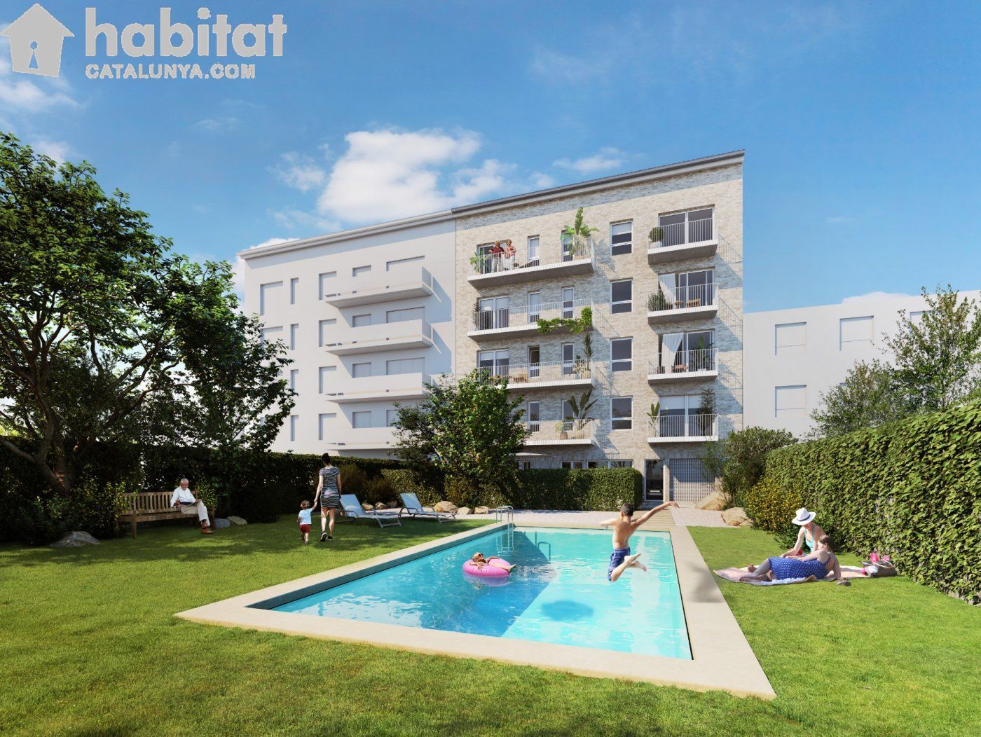 Swimming pool of Planta baja for sale in Esparreguera  with Air Conditioner, Heating and Storage room