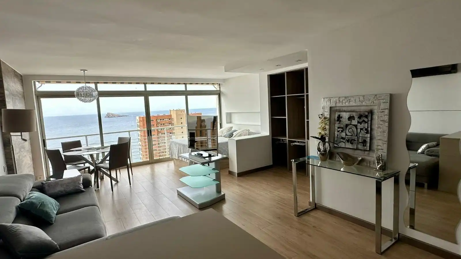 Living room of Lofts for sale in Benidorm  with Air Conditioner, Private garden and Furnished