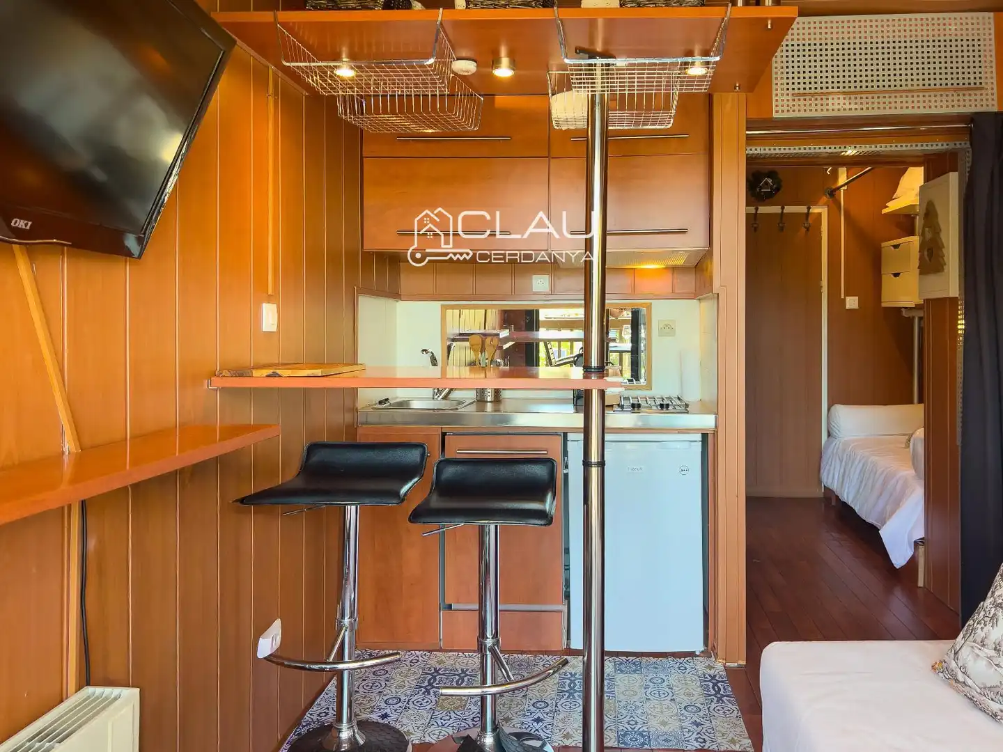 Küche von Wohnung zur Miete in Font-Romeu-Odeillo-Via mit Heizung, Parkett und Terrasse