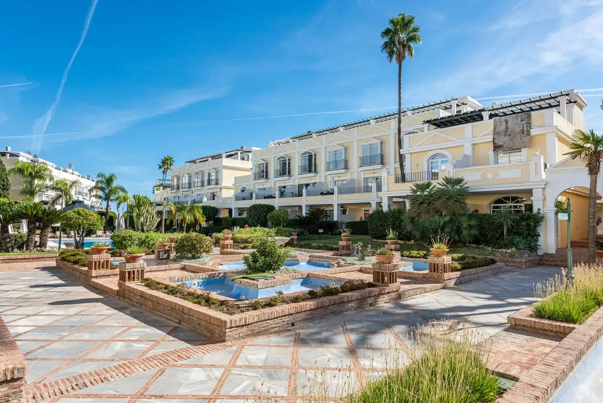 Exterior view of Detached homes for sale in Marbella  with Air Conditioner, Terrace and Community pool