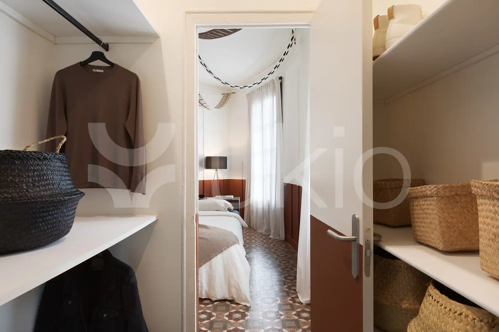 Habitación de Apartamento de alquiler en Barcelona con Aire acondicionado, Calefacción y Amueblado