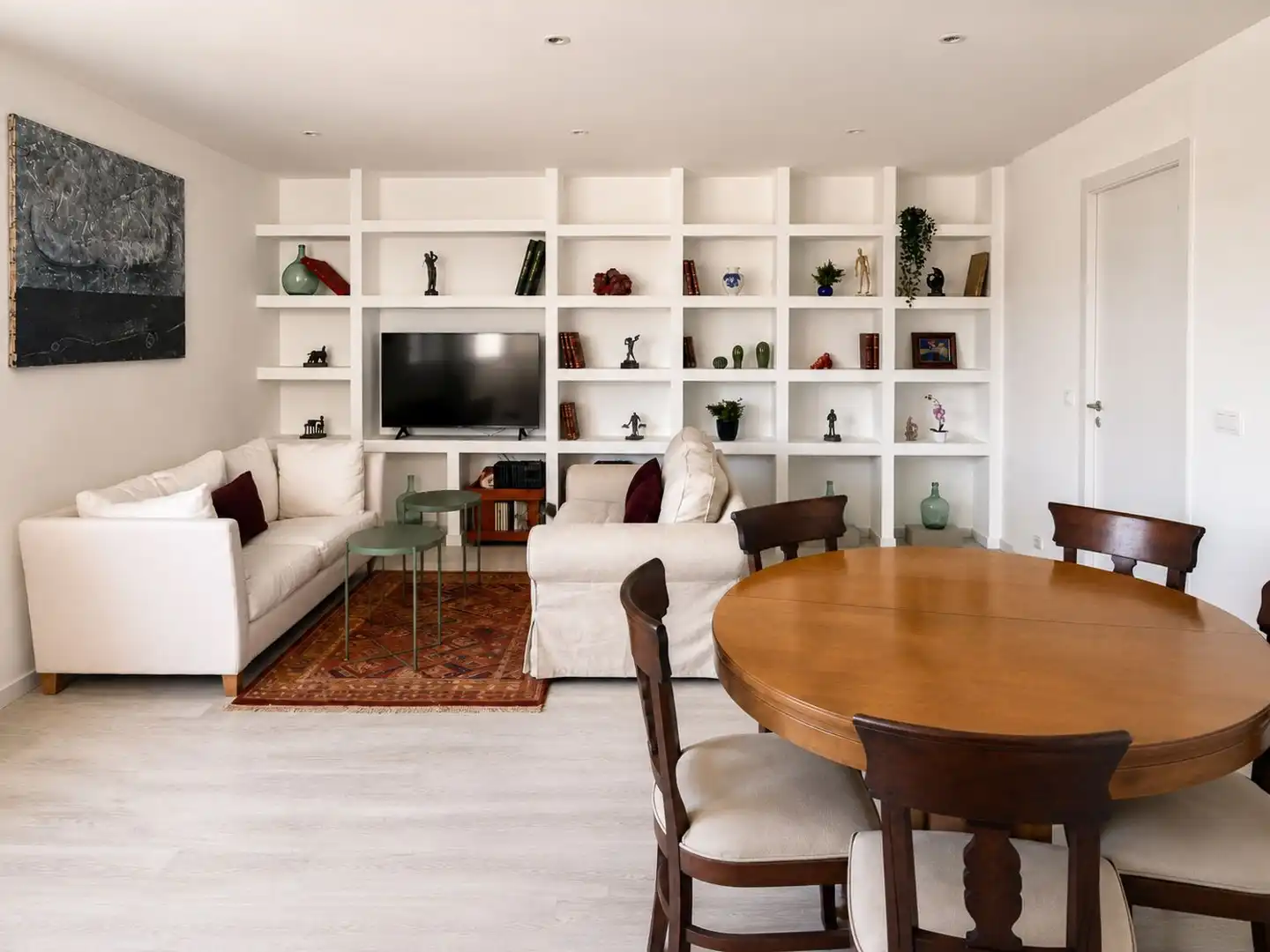 Sala d'estar de Àtic en venda en Barcelona amb Aire condicionat, Parquet i Moblat