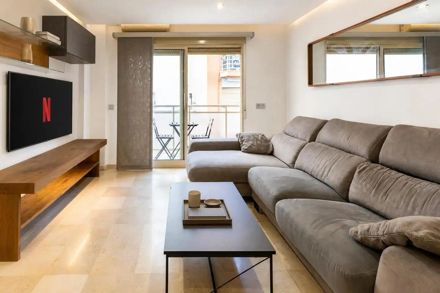 Wohnzimmer von Maisonette zum Verkauf in Santa Pola mit Klimaanlage, Terrasse und Möbliert