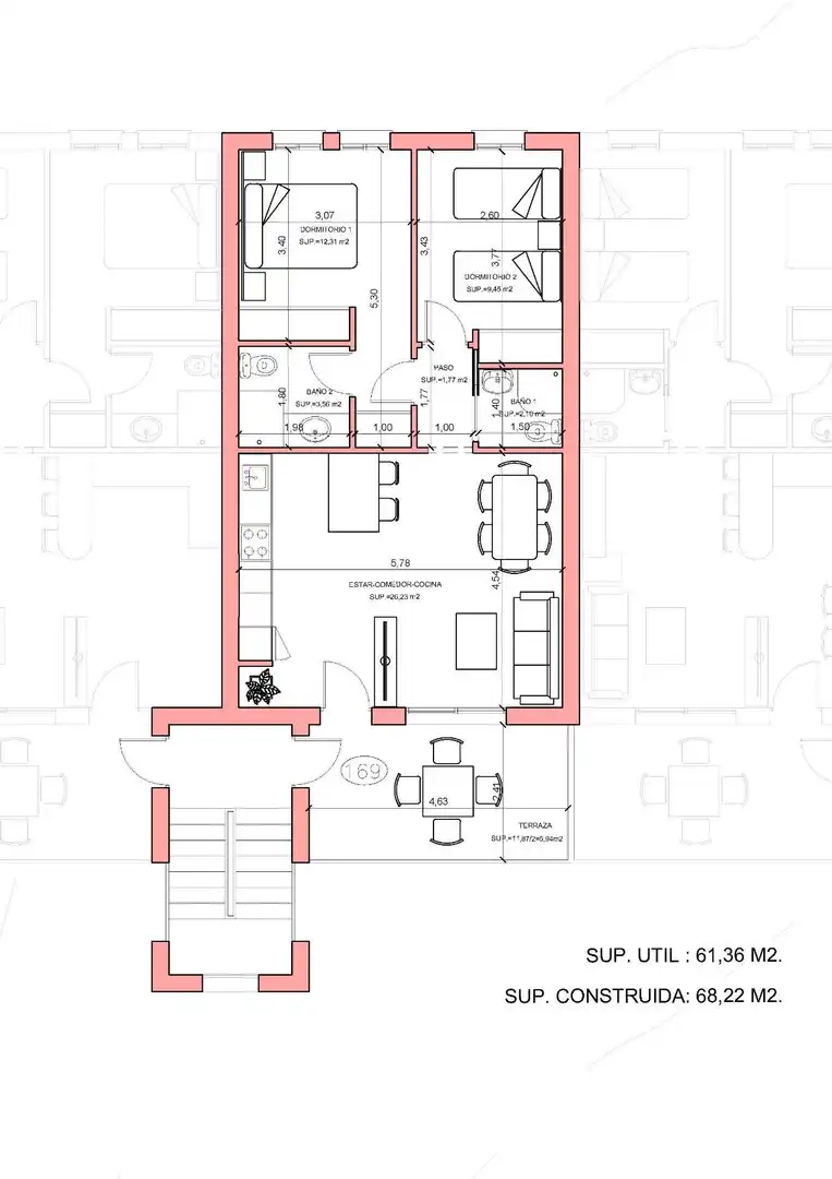 Ático en venta en Fuente Álamo de Murcia con Aire acondicionado, Terraza y Piscina