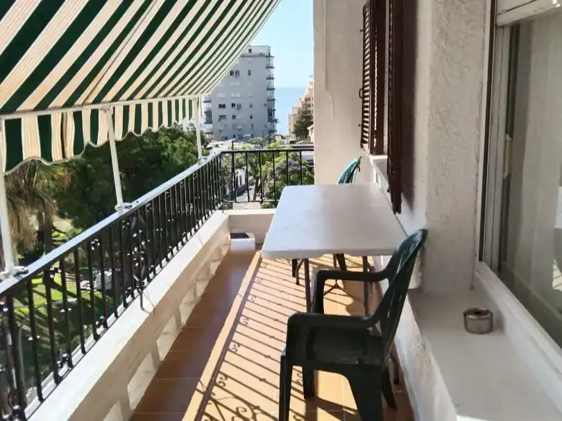 Balcony of Flat for rent in Benalmádena  with Air Conditioner and Furnished