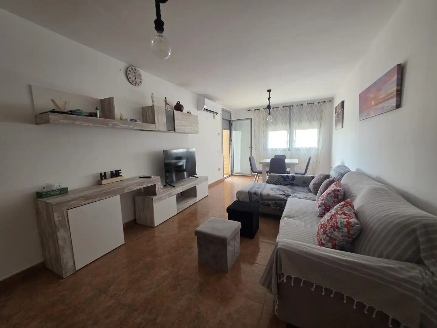 Living room of Flat for sale in Deltebre  with Air Conditioner and Furnished