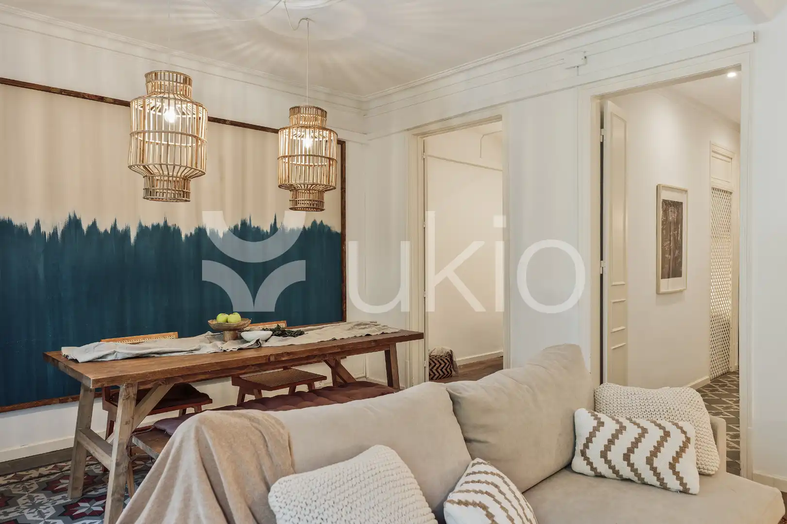 Sala de estar de Apartamento de alquiler en Barcelona con Calefacción, Amueblado y Horno