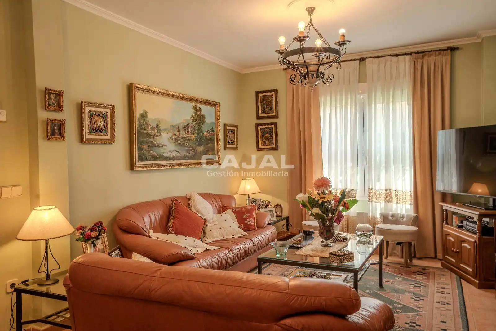 Sala de estar de Casa adosada en venta en Riaza con Calefacción y Jardín privado
