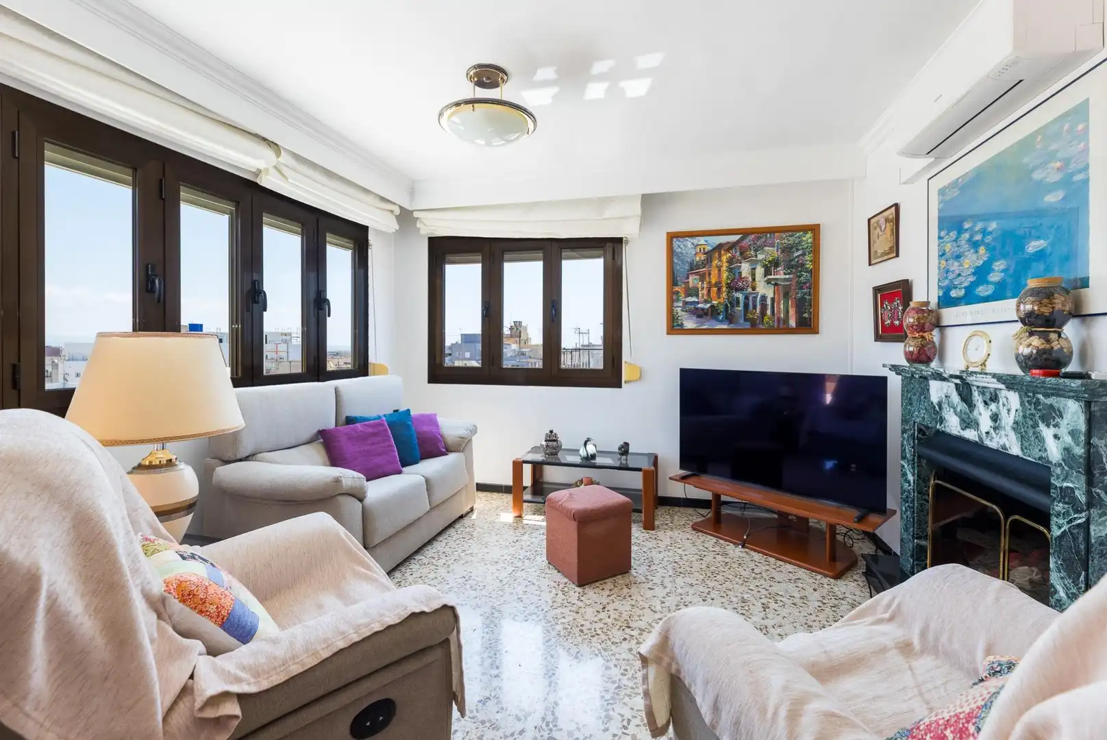 Sala d'estar de Àtic en venda en  Palma de Mallorca amb Calefacció, Terrassa i Traster