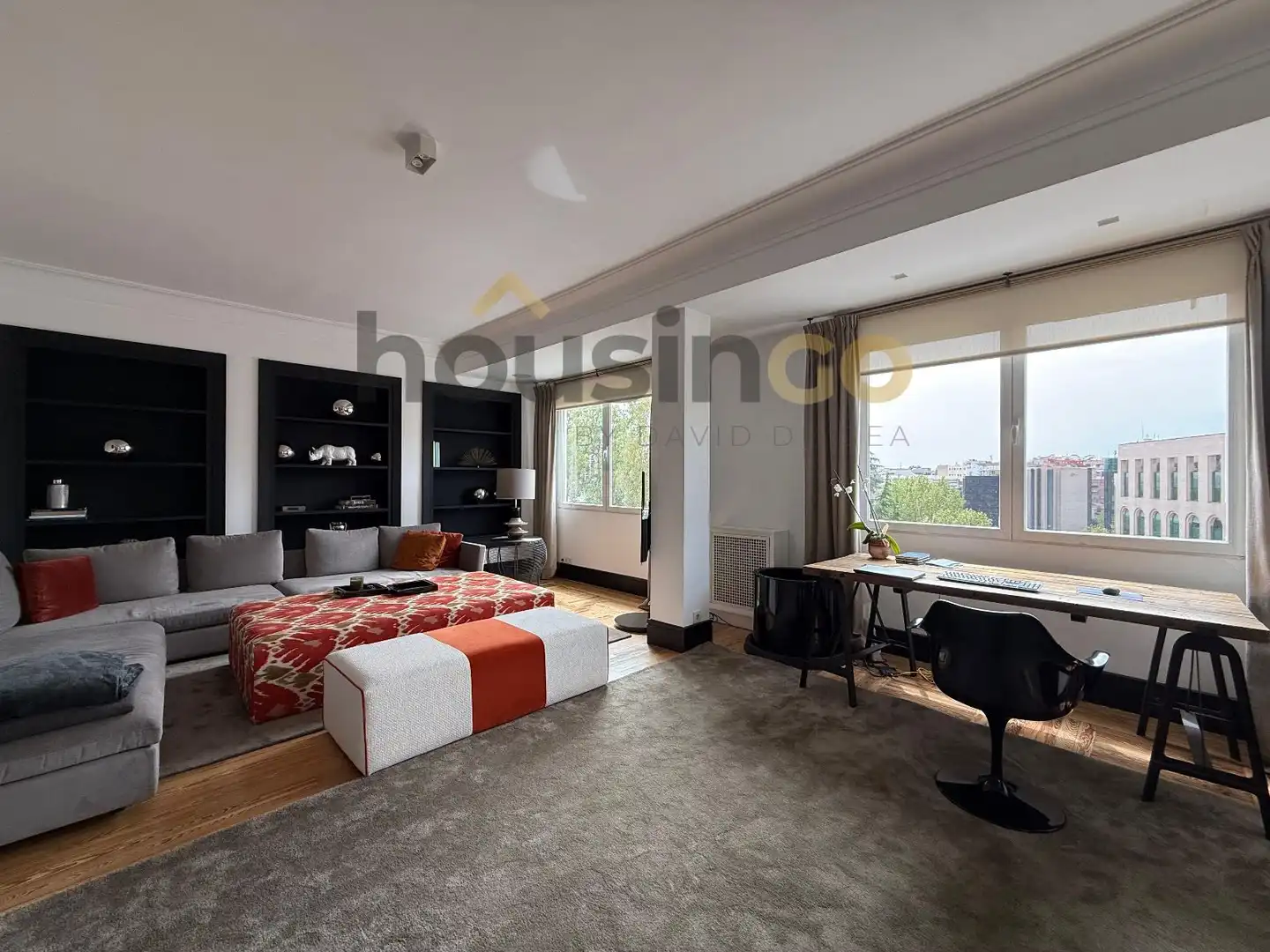 Schlafzimmer von Wohnung zur Miete in  Madrid Capital mit Heizung und Möbliert